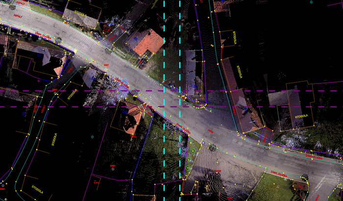 Digitální technická mapa obce pořízená pomocí laserového skenování